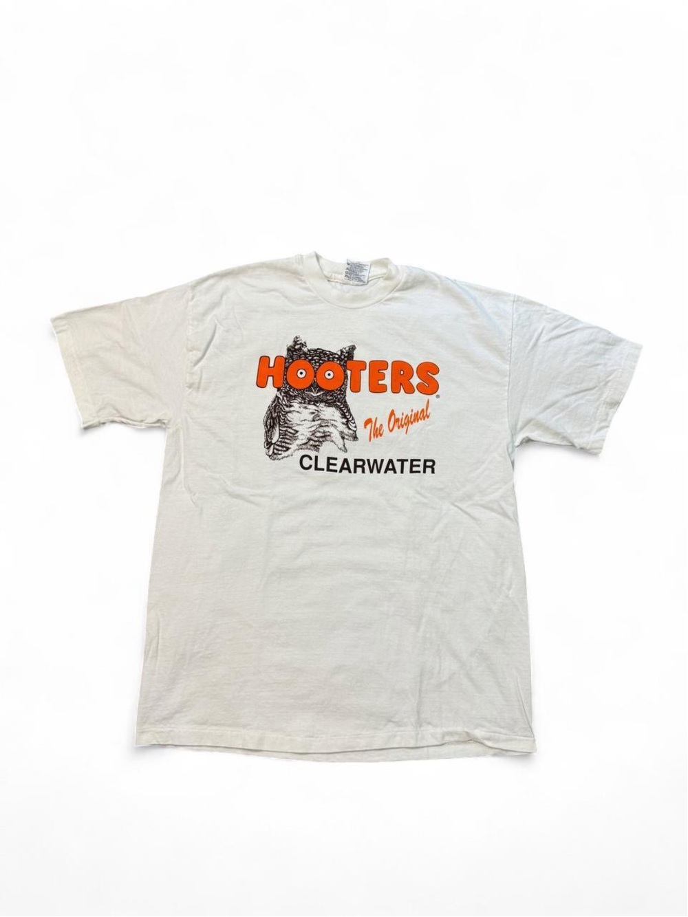 VTG 90s single stitch Hooters the original double sided tee white L mens USA